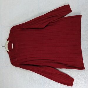 Partners Women's Vintage Vibrant Red Knit Sweater Size M‎